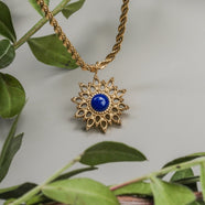Suncatcher Necklace (Lapis Lazuli/Gold)
