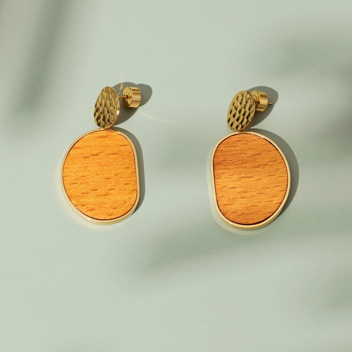 Sequoia Ohrringe (Walnuss/Gold) I