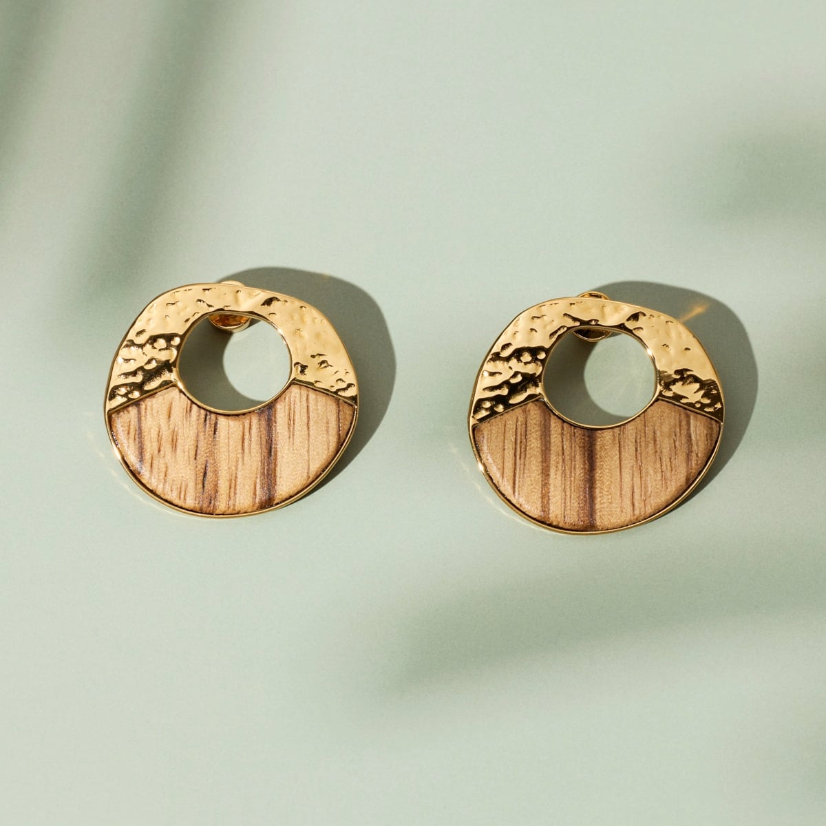 Sequoia Ohrringe (Zebrano/Gold) I