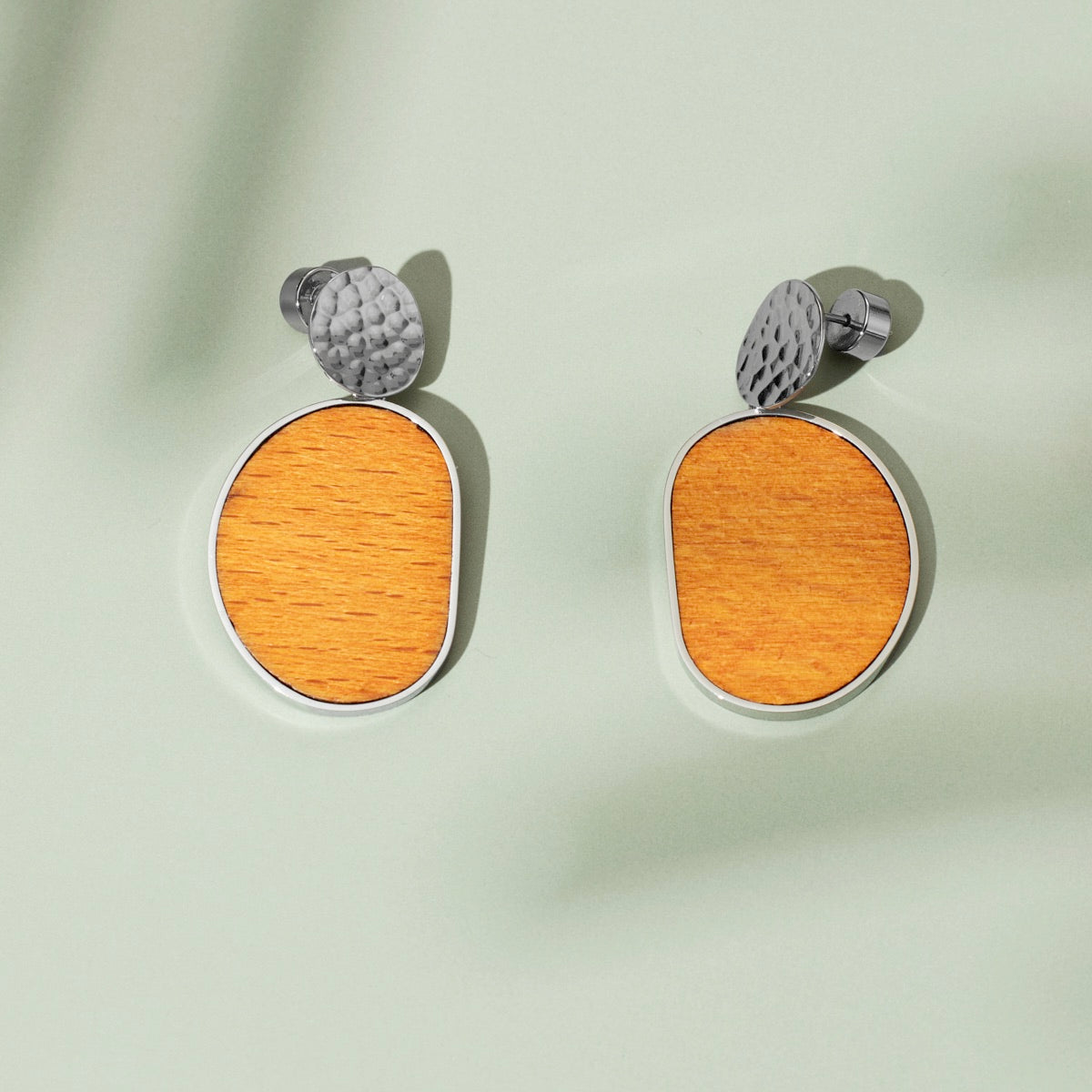 Sequoia Earrings (Walnut/Silver)