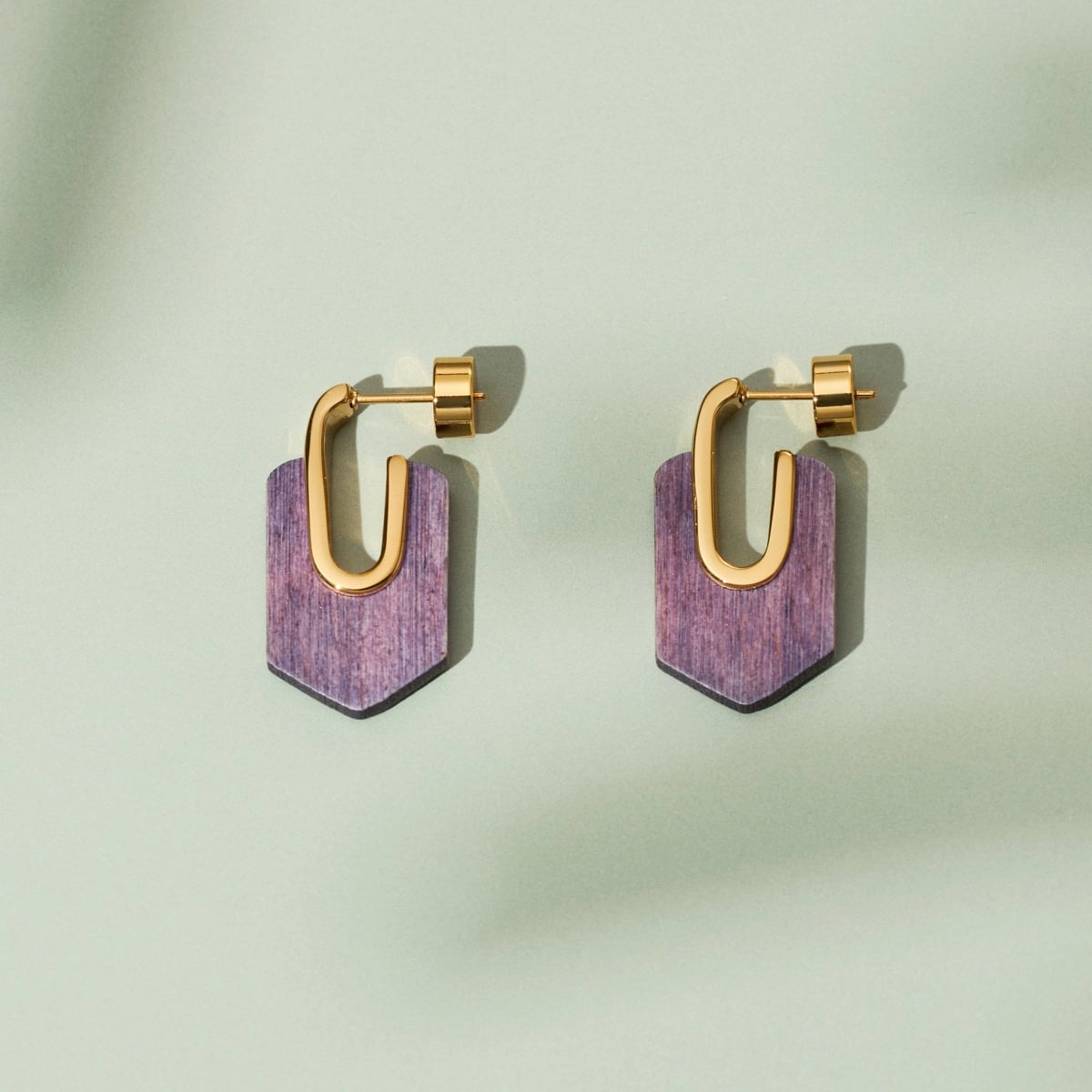 Sequoia Earrings (Amaranth/Gold)