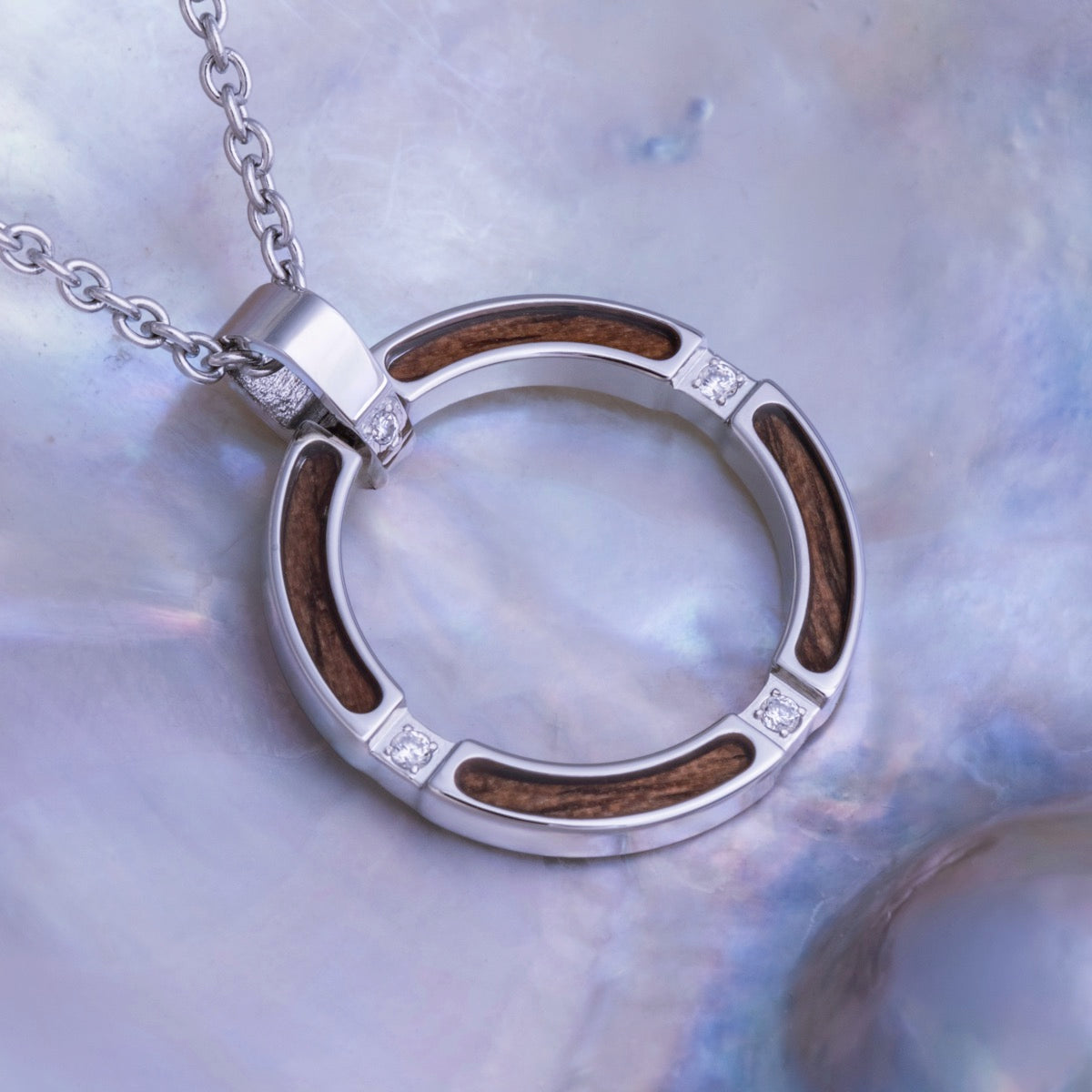 Campania Necklace (Walnut/Silver) Ii