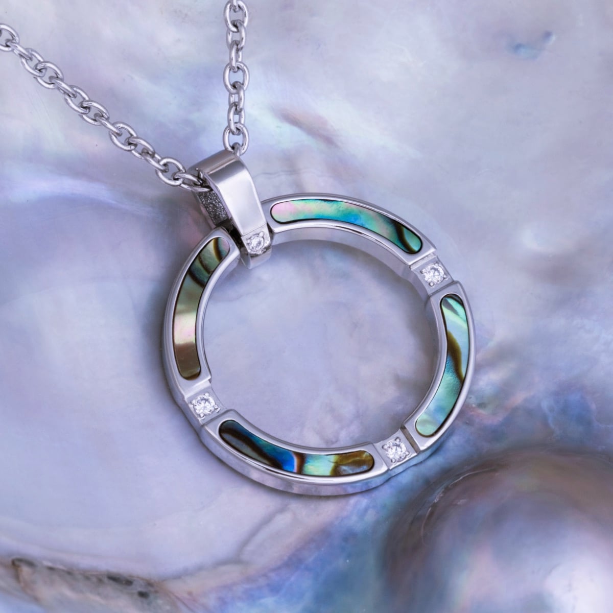 Campania Necklace (Abalone/Silver)