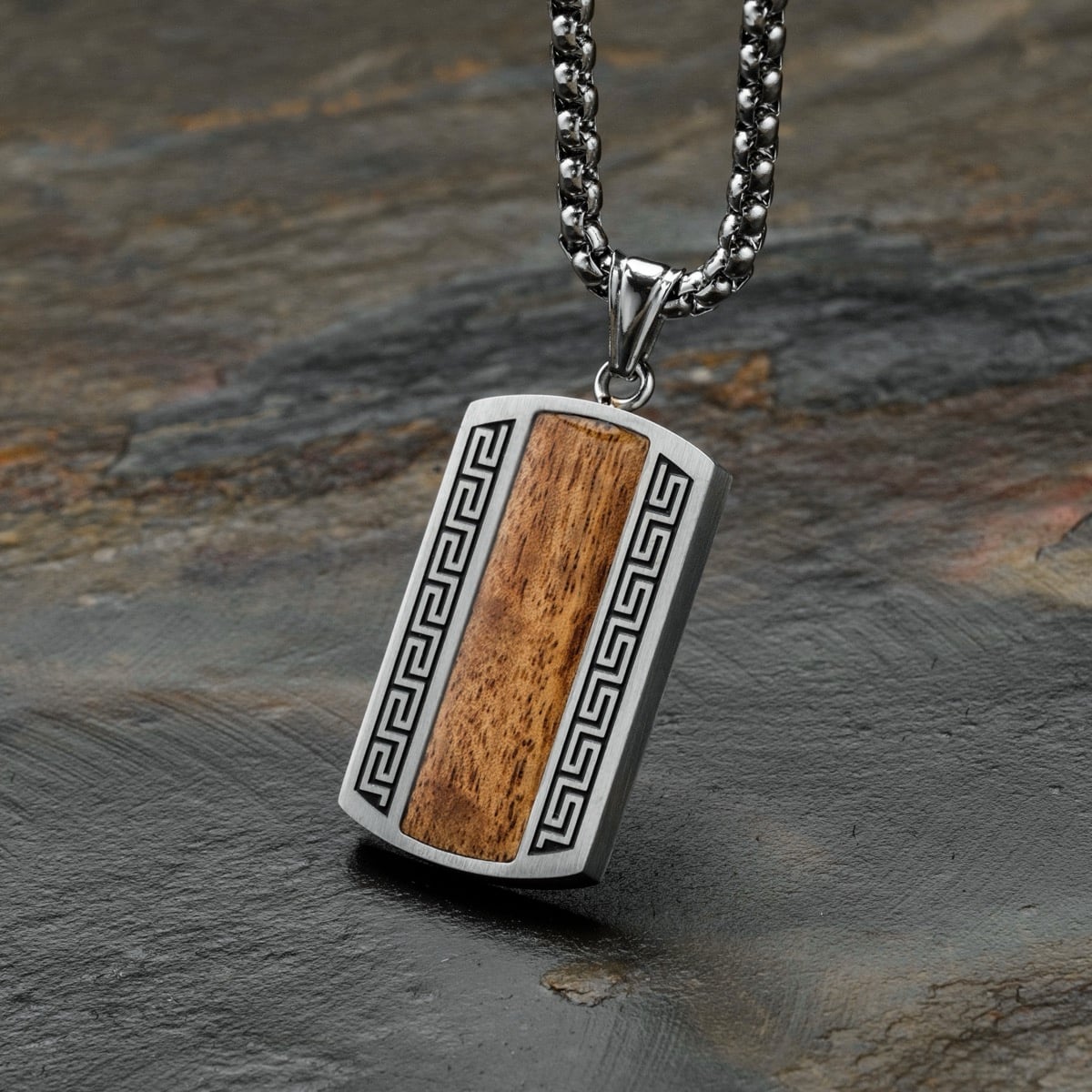 Marked Necklace (Koa/Silver)