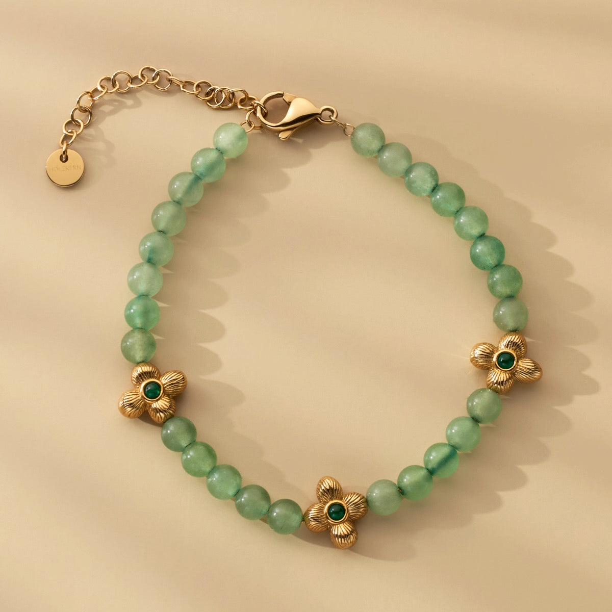 Fireworks Armband (Aventurin/Gold) I