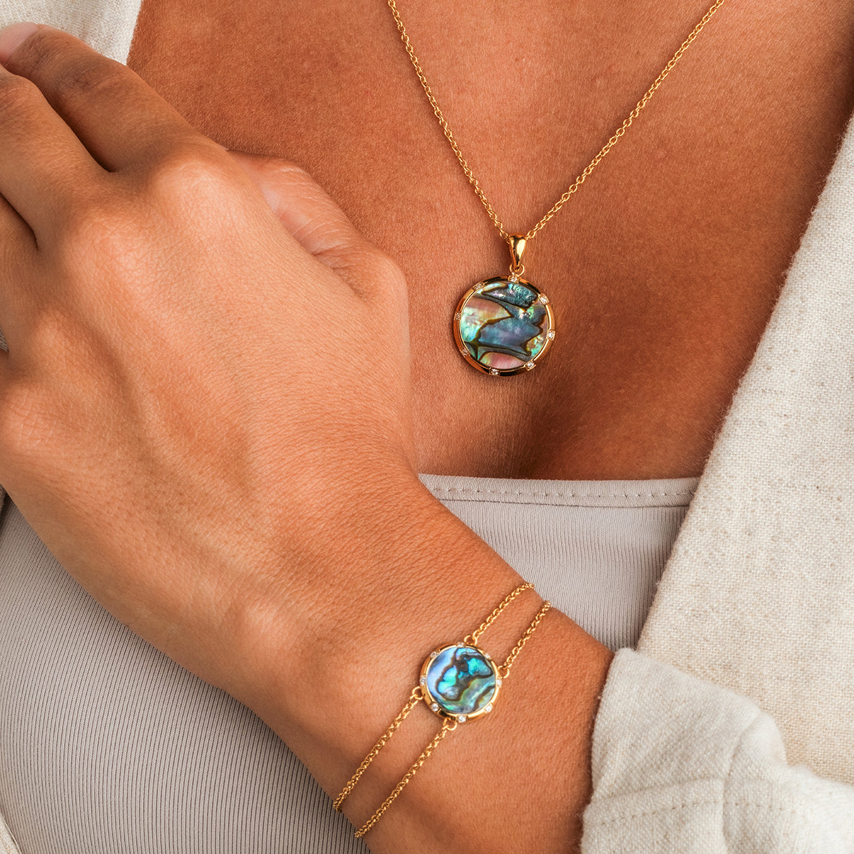 Soulgaze Halskette (Abalone/Gold)