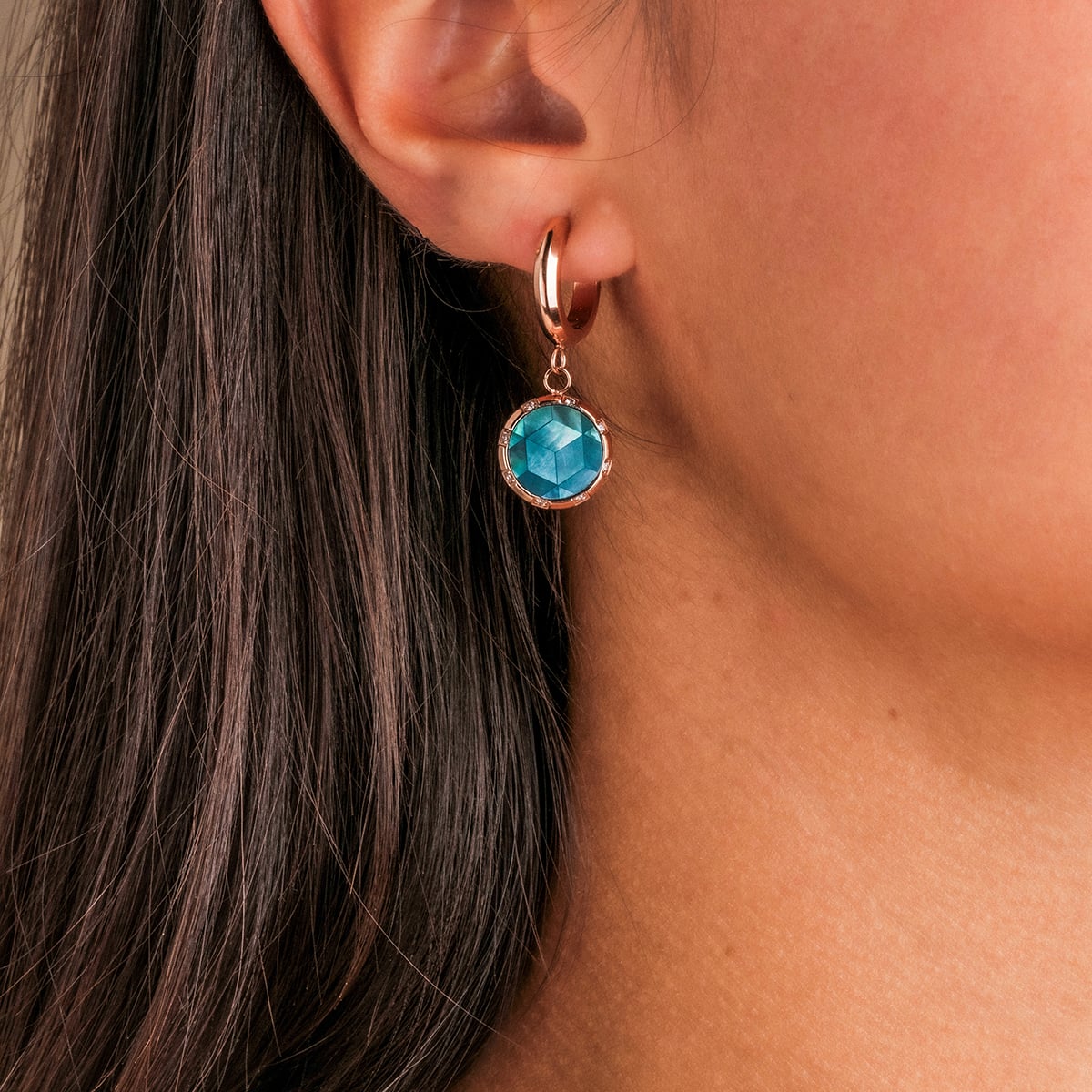 Soulgaze Earrings (Mother-of-pearl/Rose Gold)