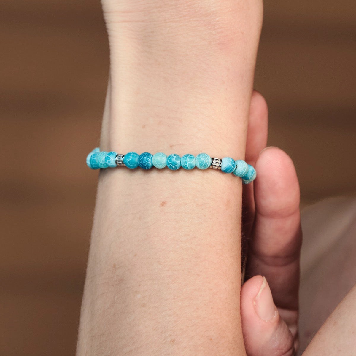 Fireworks Armband (Achat/Silber)