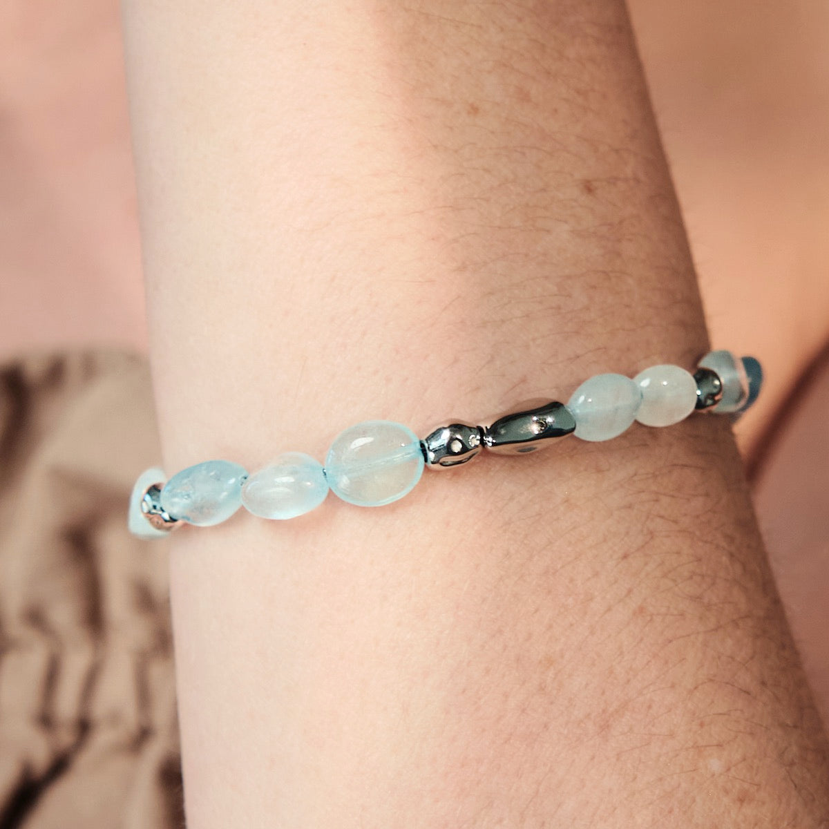 Fireworks Strap (Aquamarine/Silver)