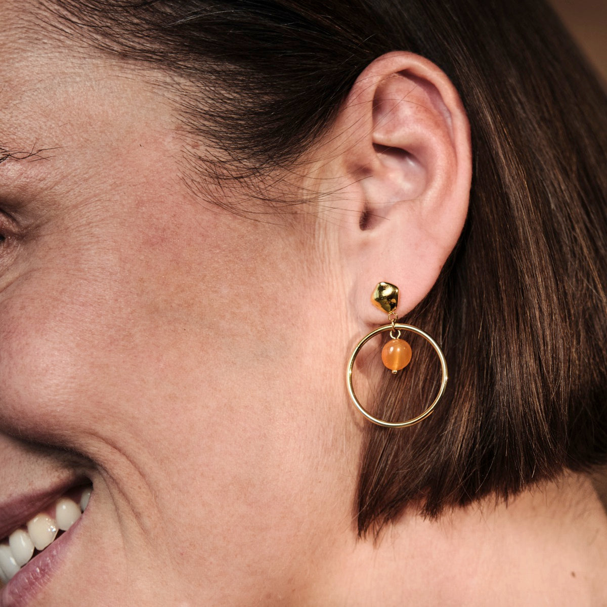 Fireworks Earrings (Agate/Gold)