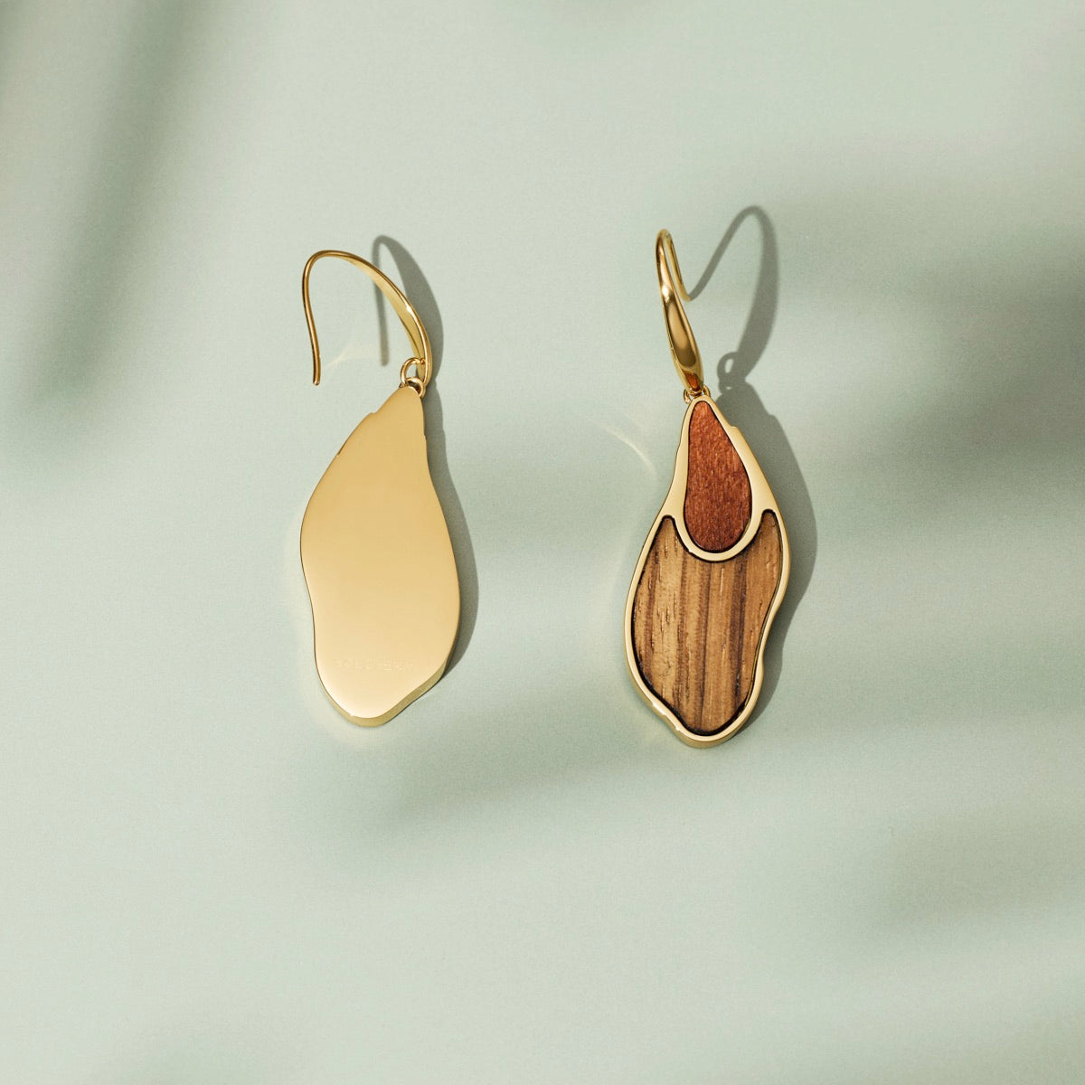 Sequoia Ohrringe (Zebrano/Gold) II