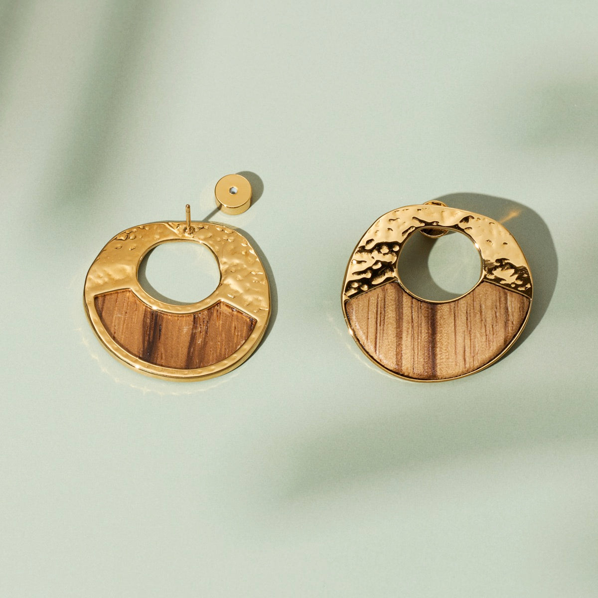 Sequoia Ohrringe (Zebrano/Gold) I