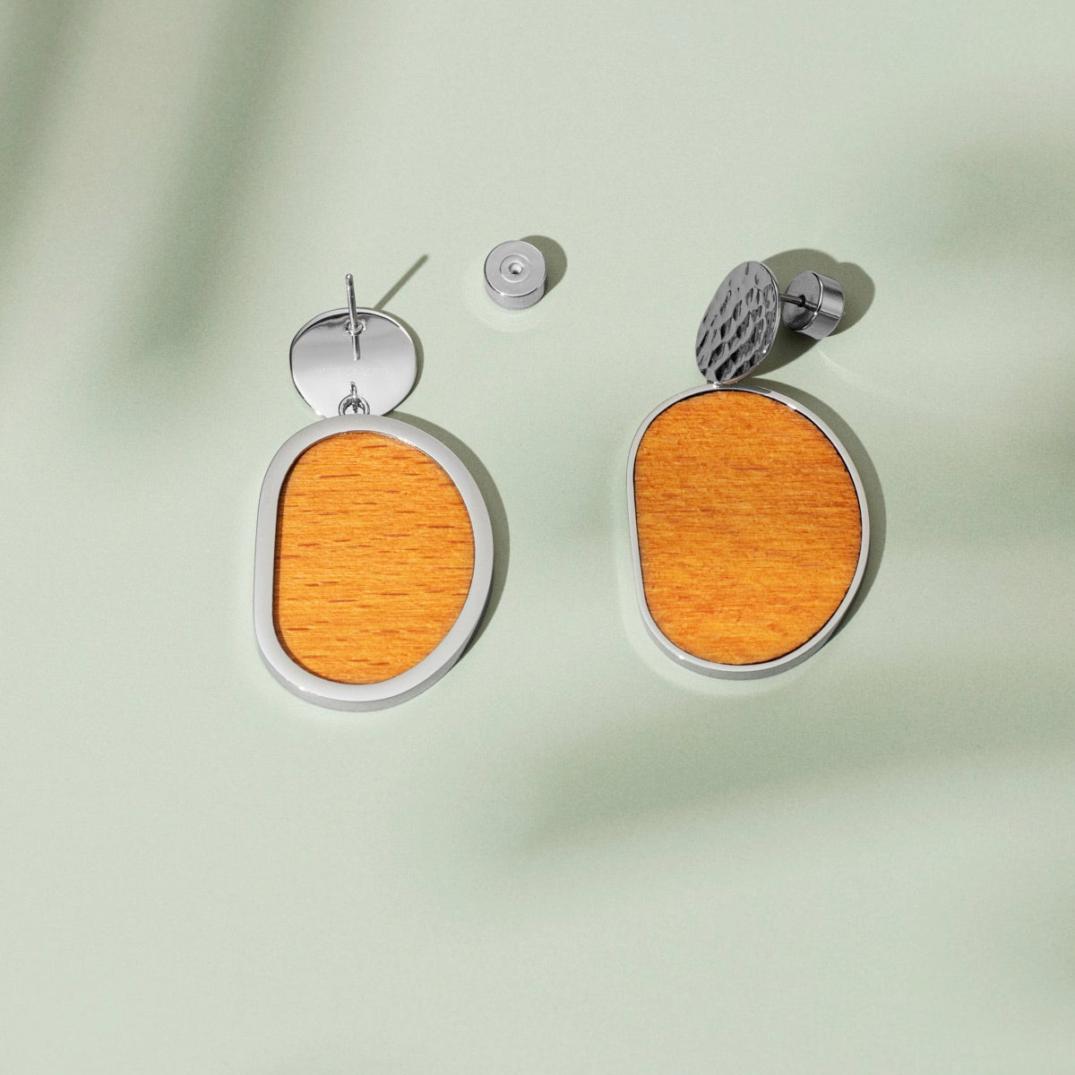 Sequoia Earrings (Walnut/Silver)