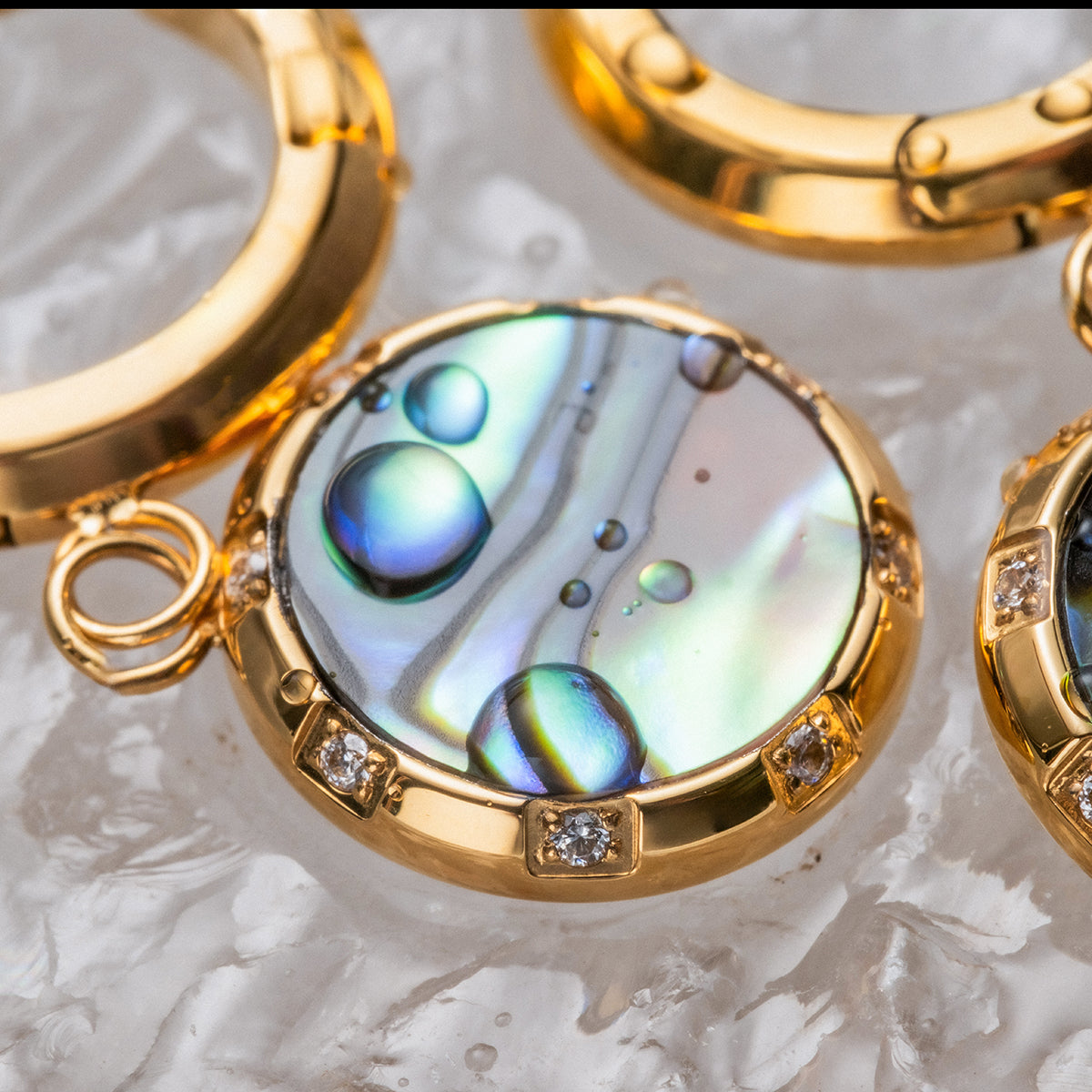 Soulgaze Earrings (Abalone/Gold)