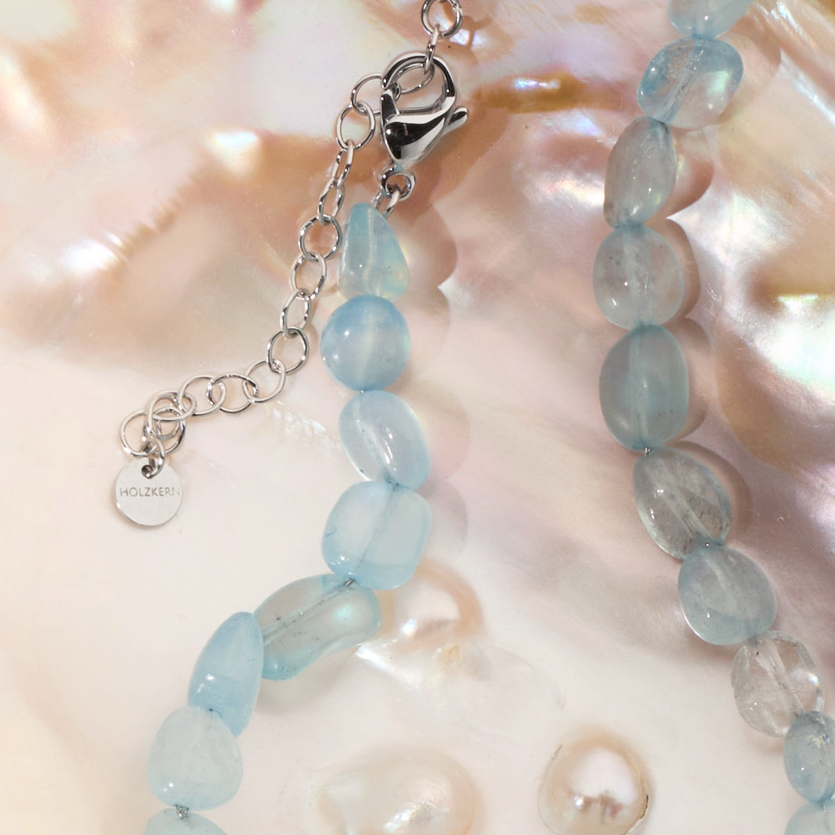 Fireworks Necklace (Aquamarine/Silver)