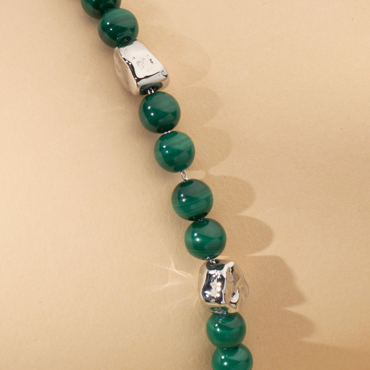 Fireworks Strap (Malachite/Silver)