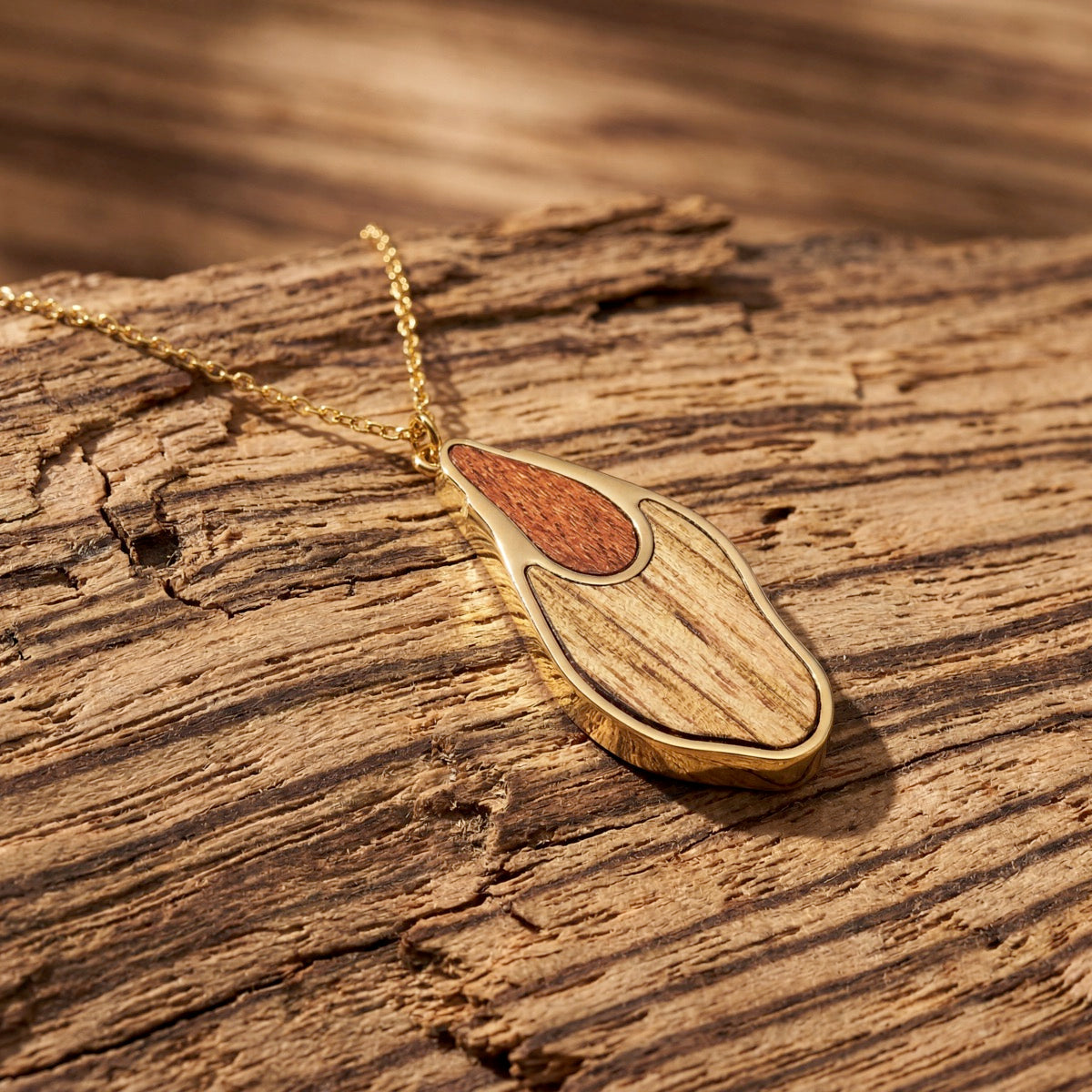 Sequoia Necklace (Zebrawood/Gold)
