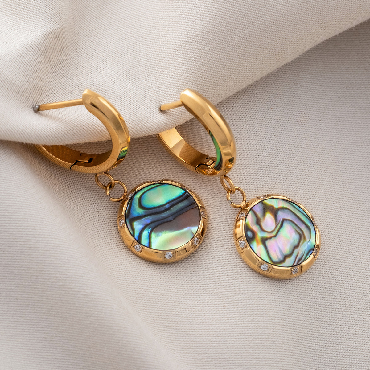Soulgaze Earrings (Abalone/Gold)