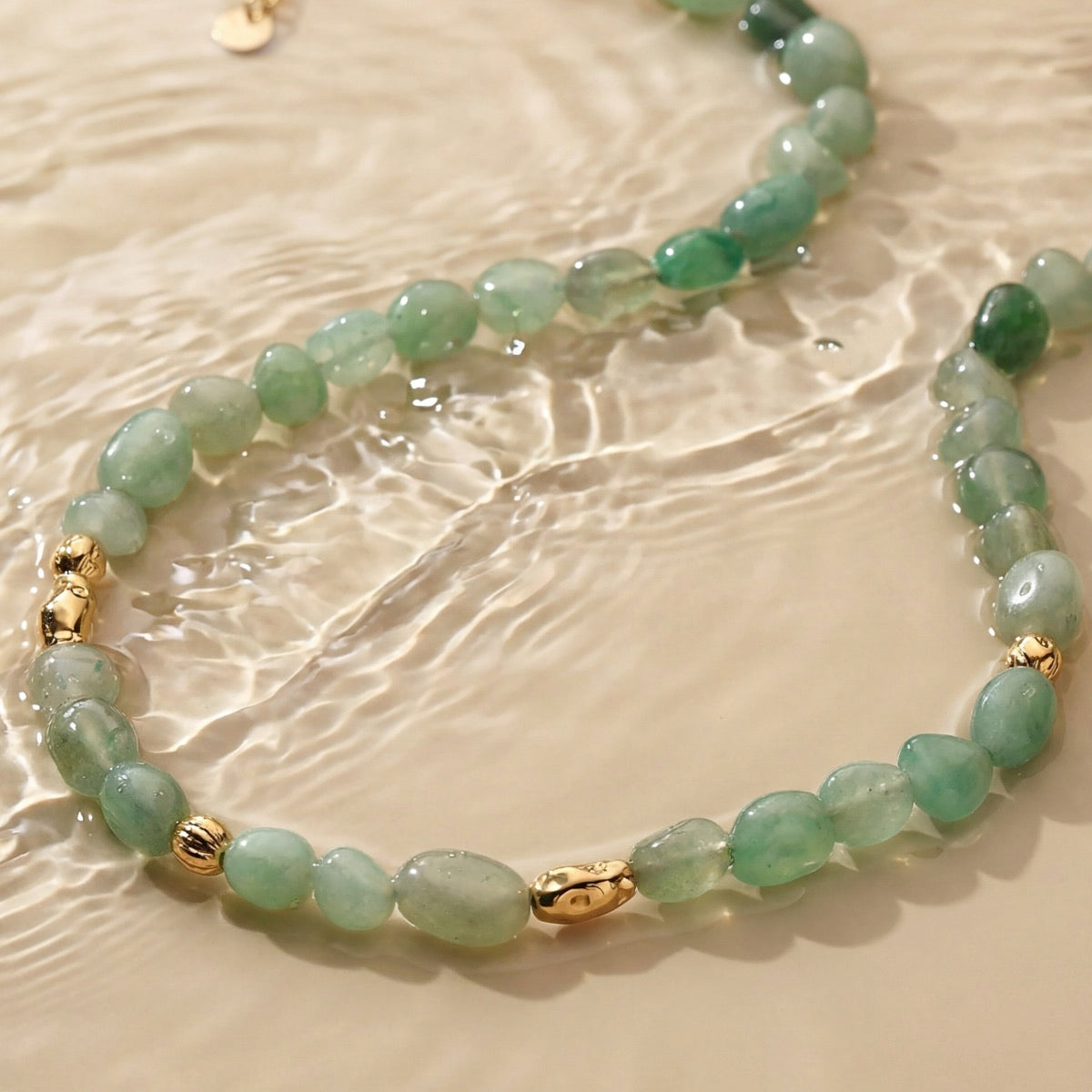Fireworks Necklace (Aventurine/Gold)