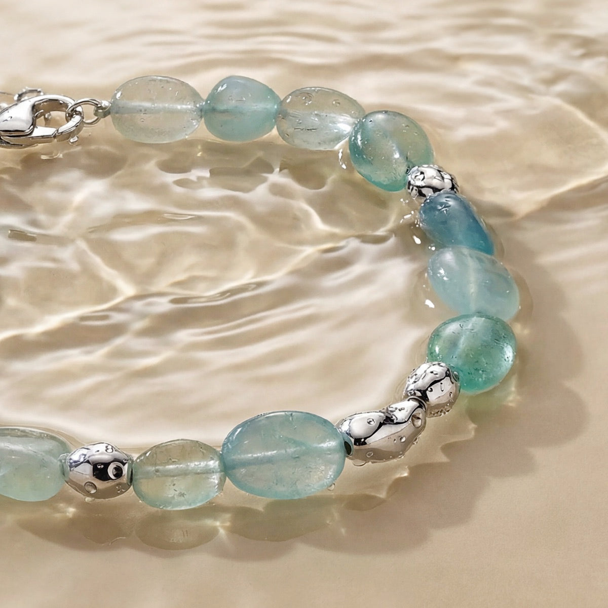 Fireworks Strap (Aquamarine/Silver)
