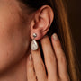 Summersweet earrings, baroque pearl and silver earrings; elegant and sophisticated style.