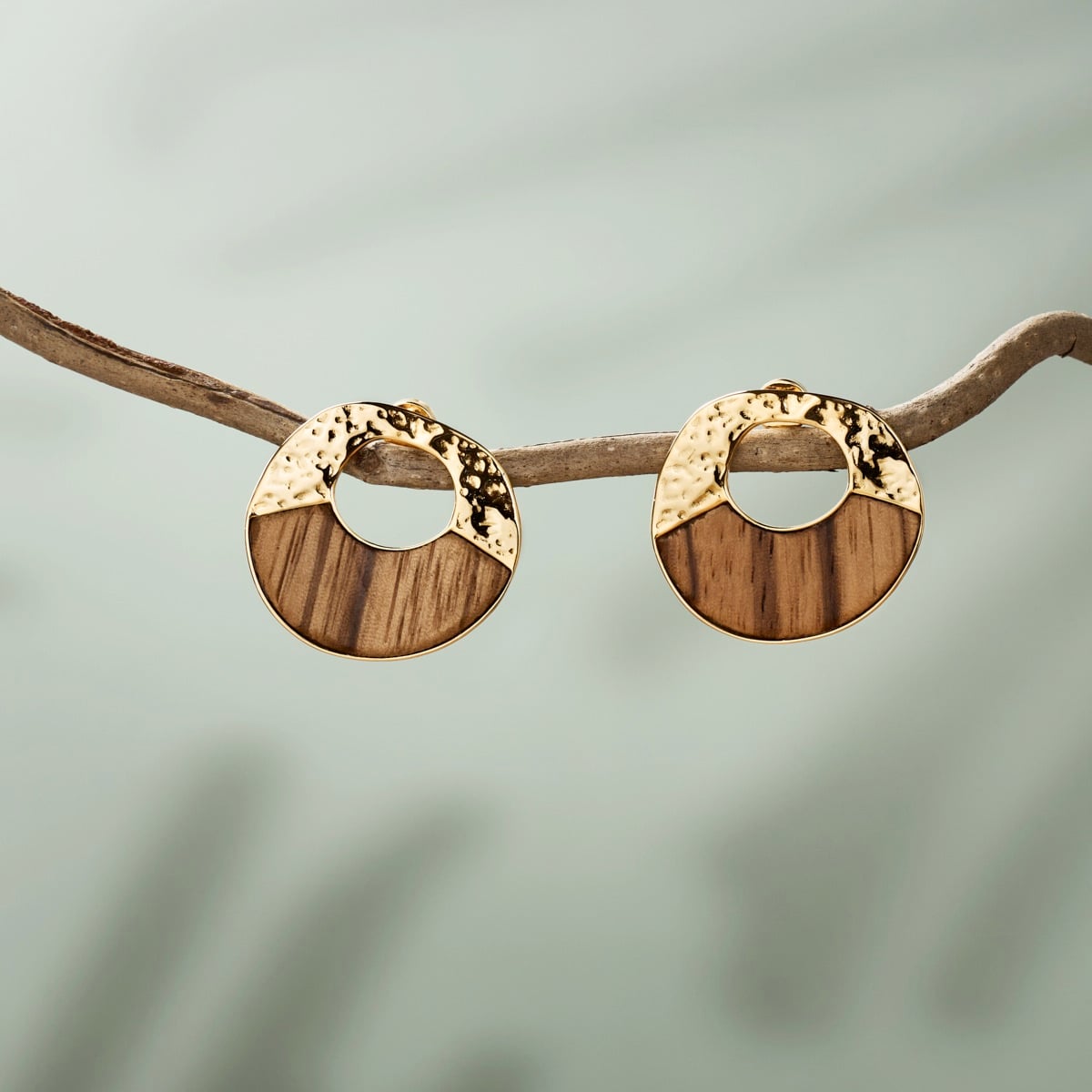 Sequoia Ohrringe (Zebrano/Gold) I