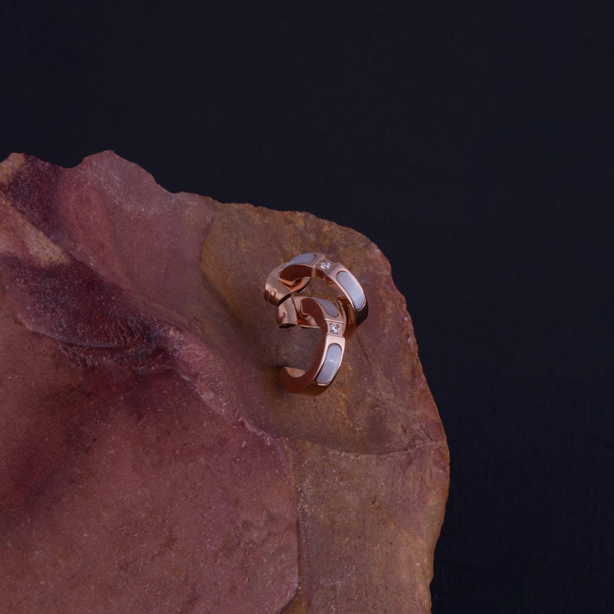 Campania Ohrringe (Perlmutt/Rosé)