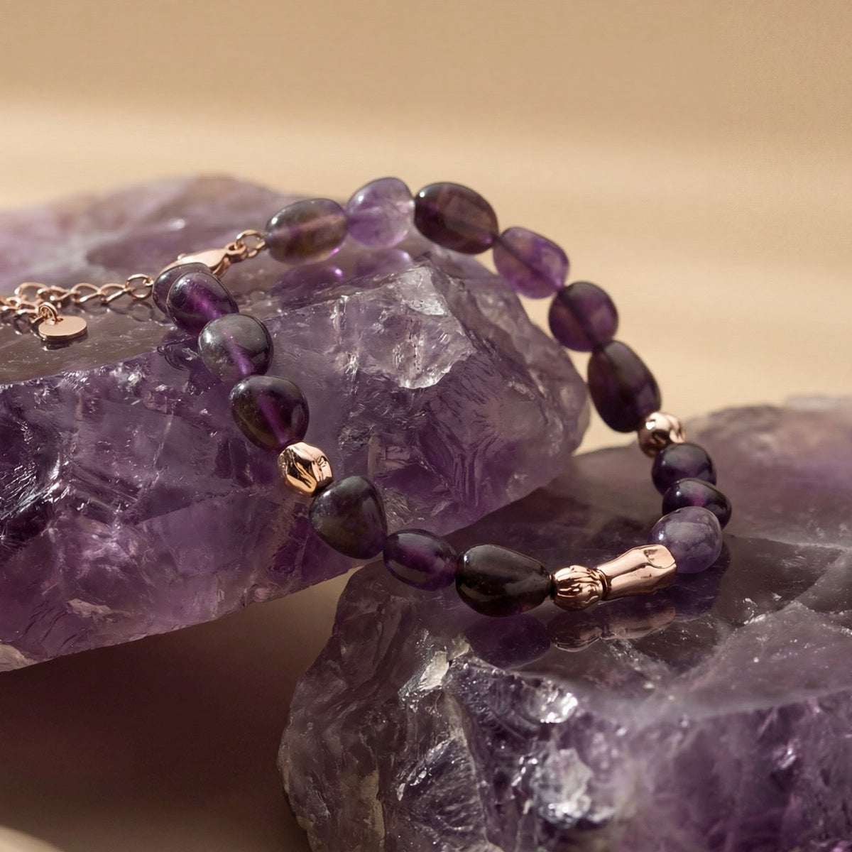 Fireworks Armband (Amethyst/Rosé) II