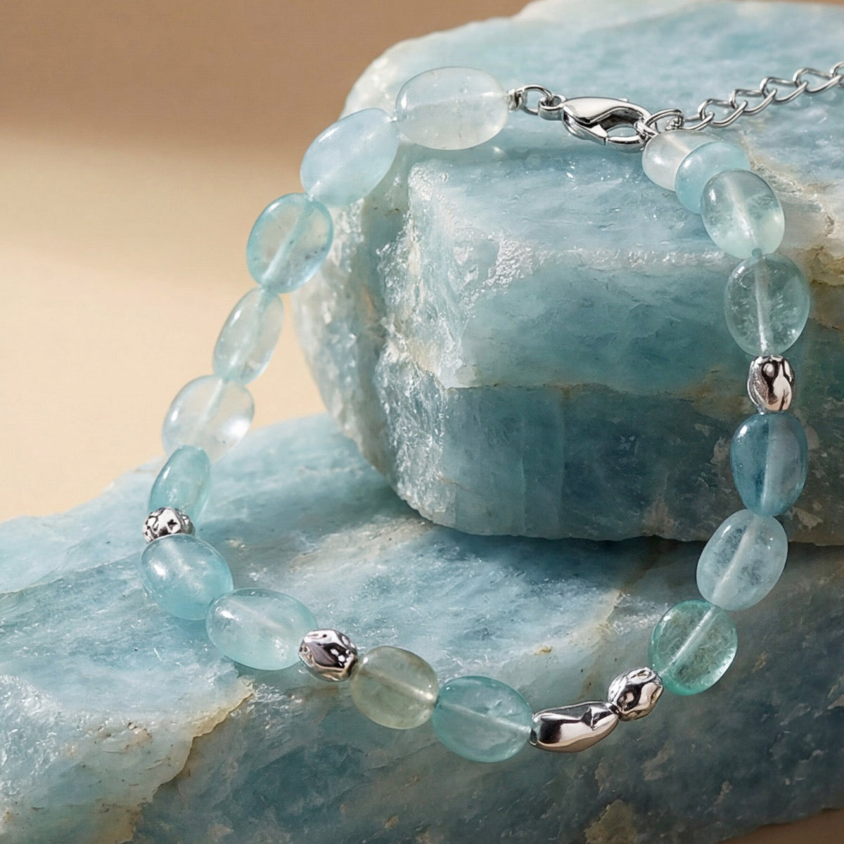Fireworks Strap (Aquamarine/Silver)