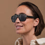 "The Triumphant" sunglasses feature a modern Maple/Slate design with a sleek, stylish frame.