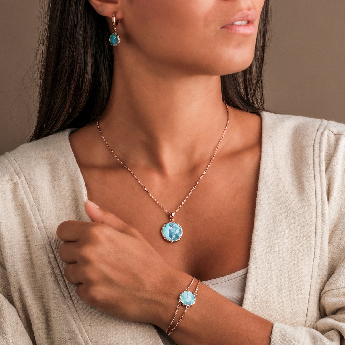 Soulgaze Armband (Perlmutt/Rosé)