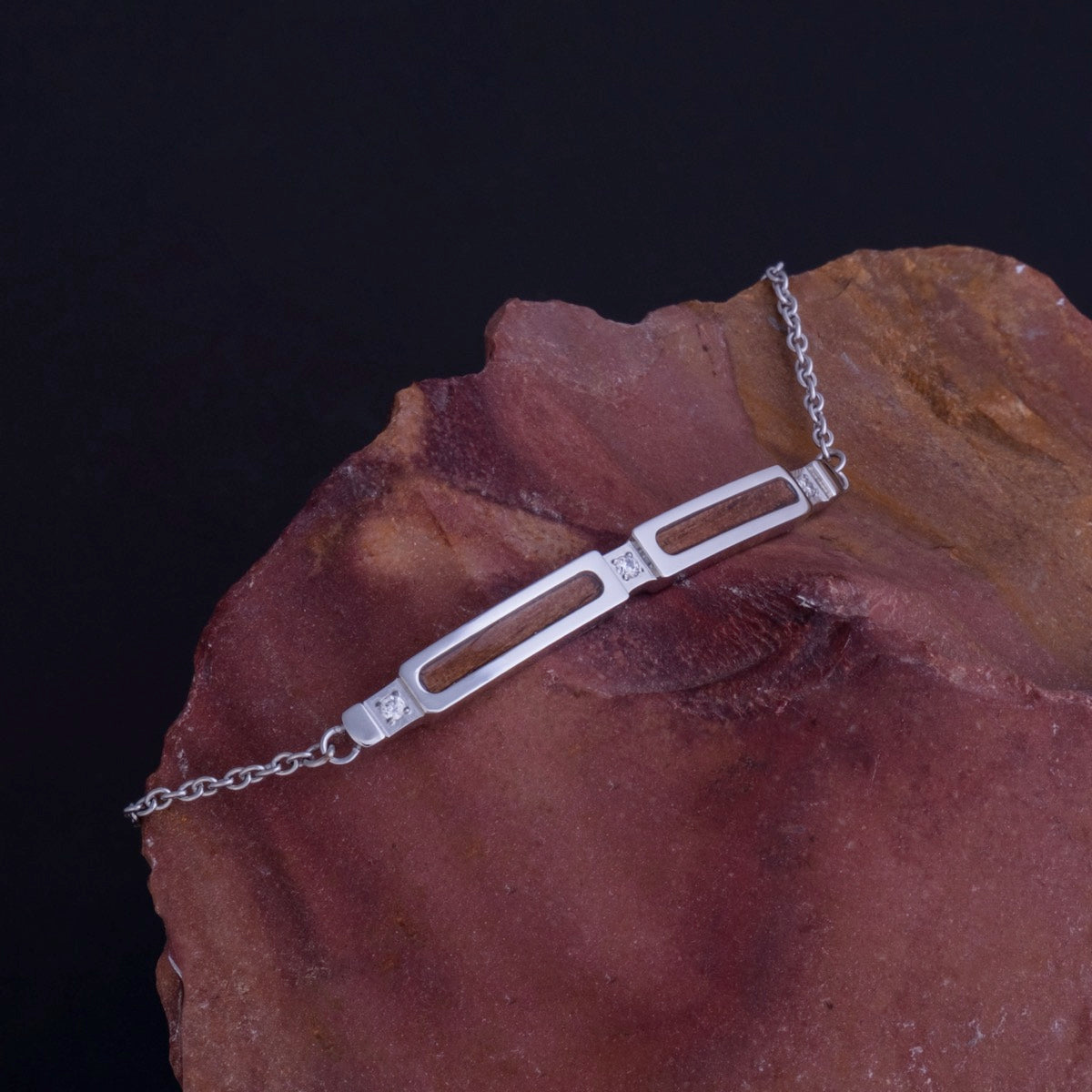 Campania Armband (Walnuss/Silber) II