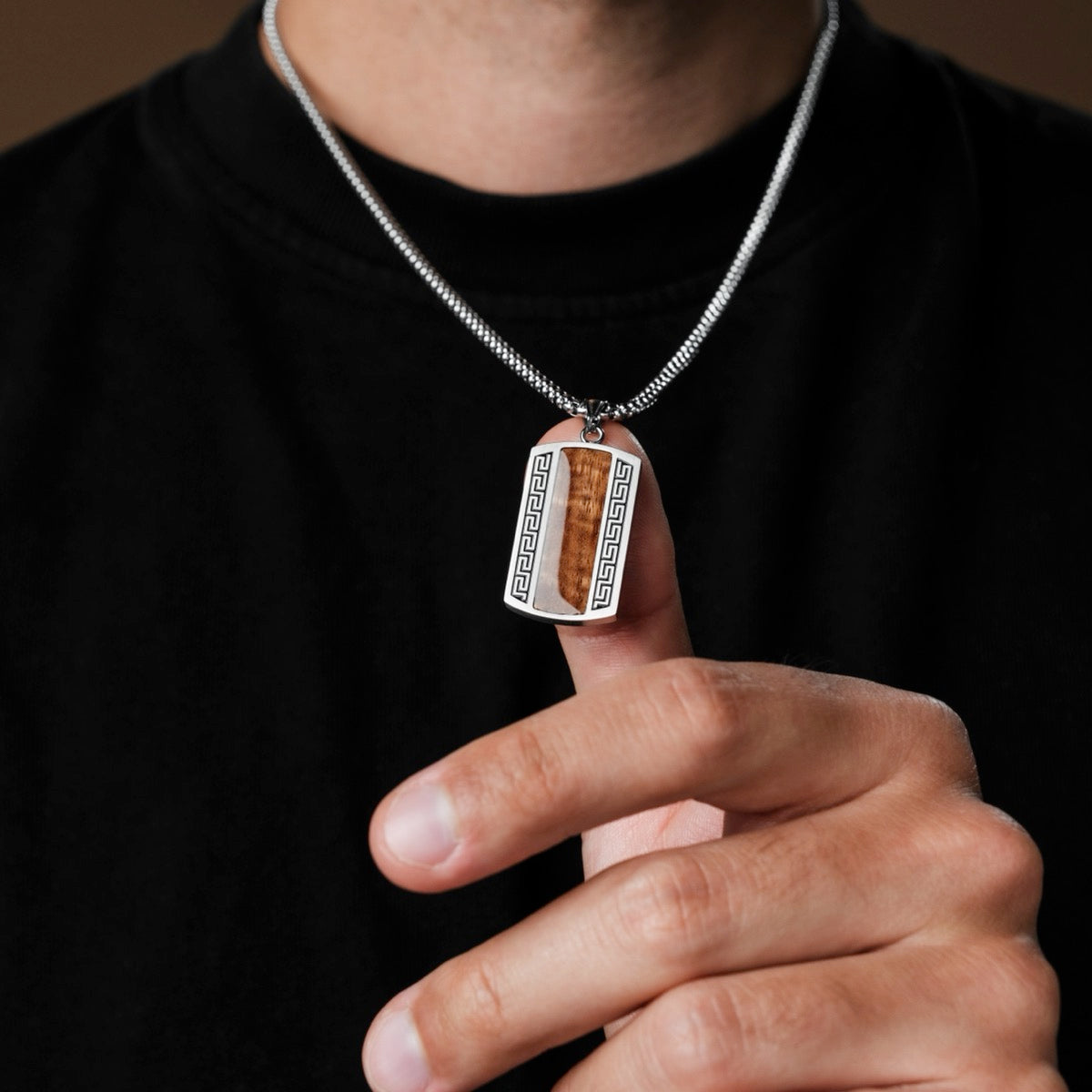 Marked Necklace (Koa/Silver)