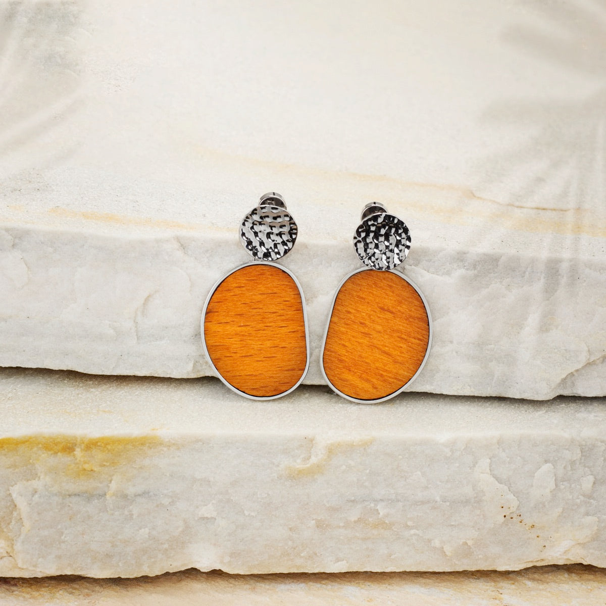 Sequoia Earrings (Walnut/Silver)