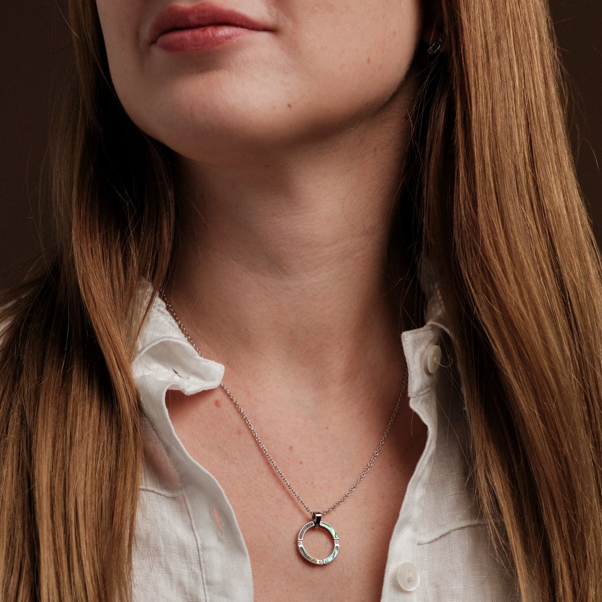 Campania Necklace (Abalone/Silver)