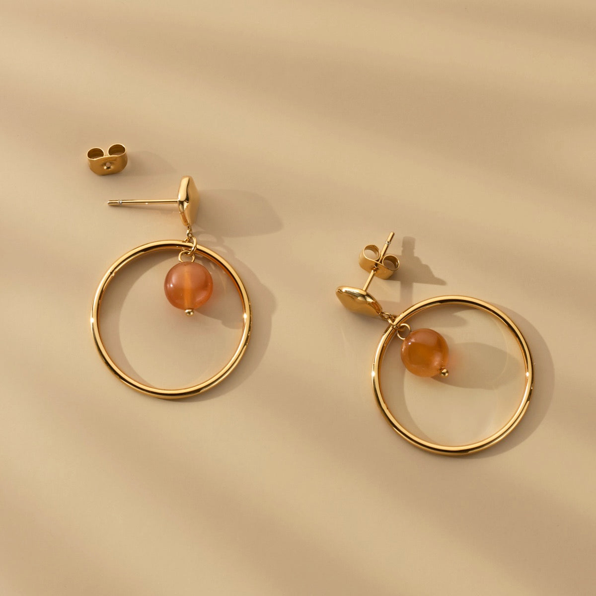 Fireworks Earrings (Agate/Gold)
