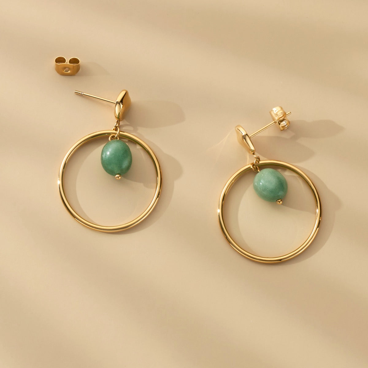 Fireworks Earrings (Aventurine/Gold)