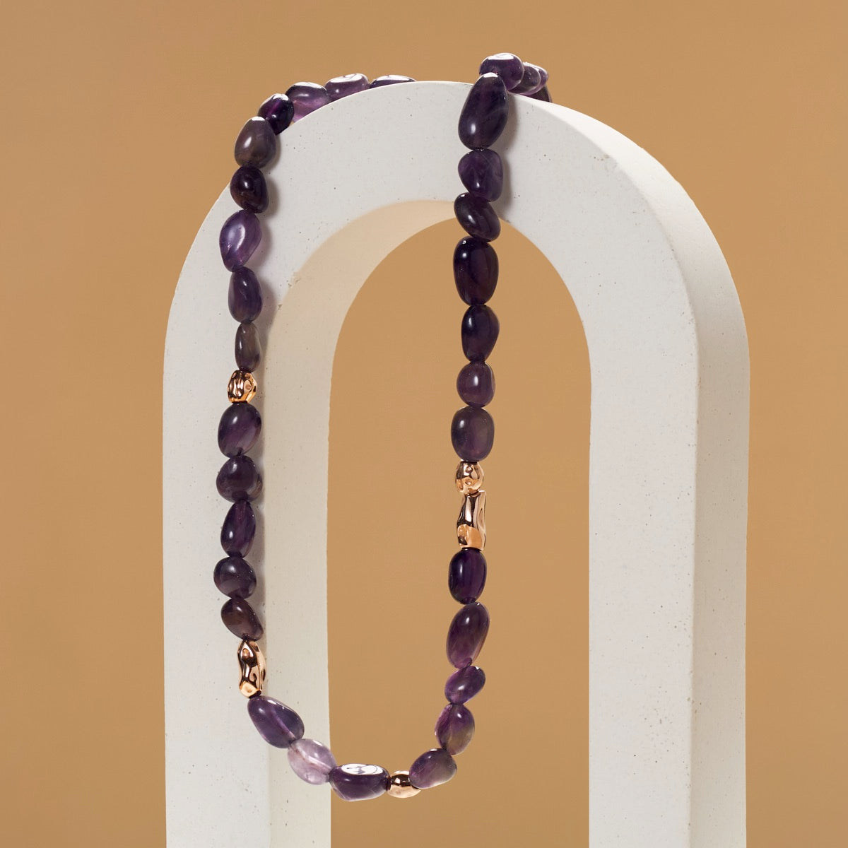 Fireworks Necklace (Amethyst/Rose Gold)