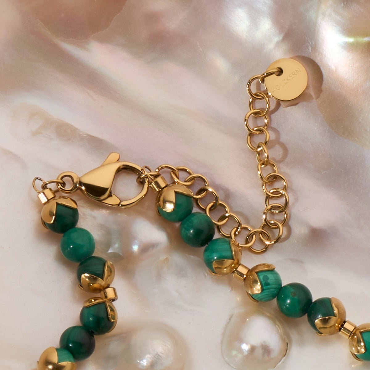 Fireworks Strap (Malachite/Gold)