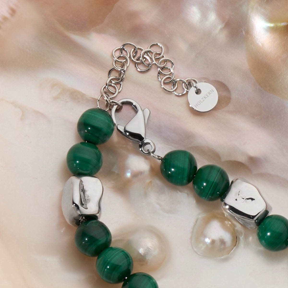 Fireworks Strap (Malachite/Silver)