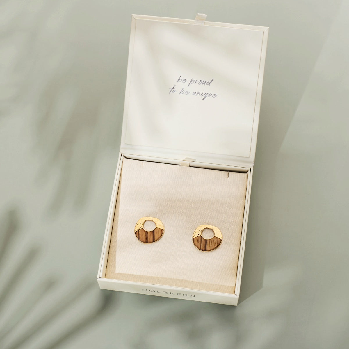 Sequoia Ohrringe (Zebrano/Gold) I