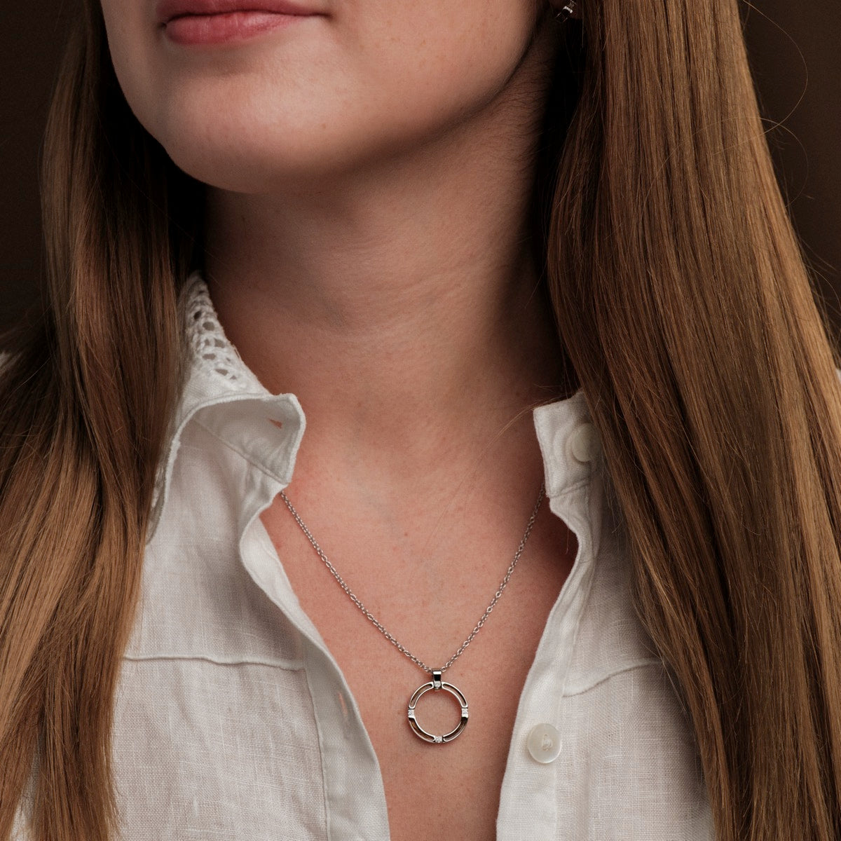 Campania Necklace (Walnut/Silver) Ii