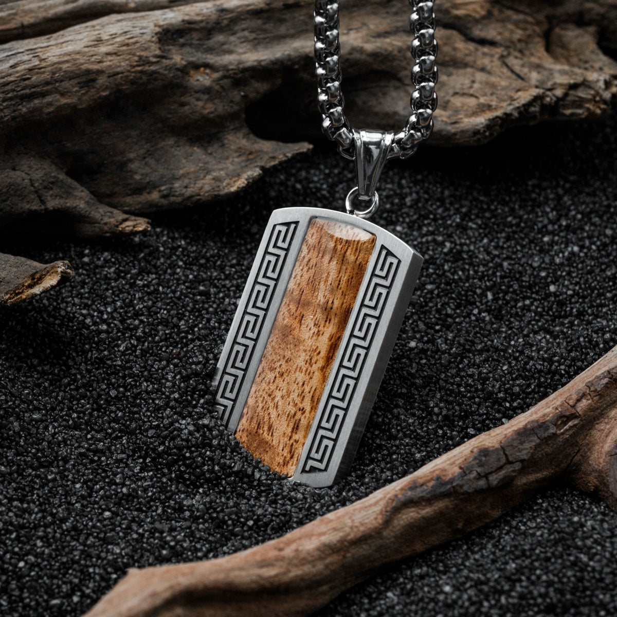 Marked Necklace (Koa/Silver)