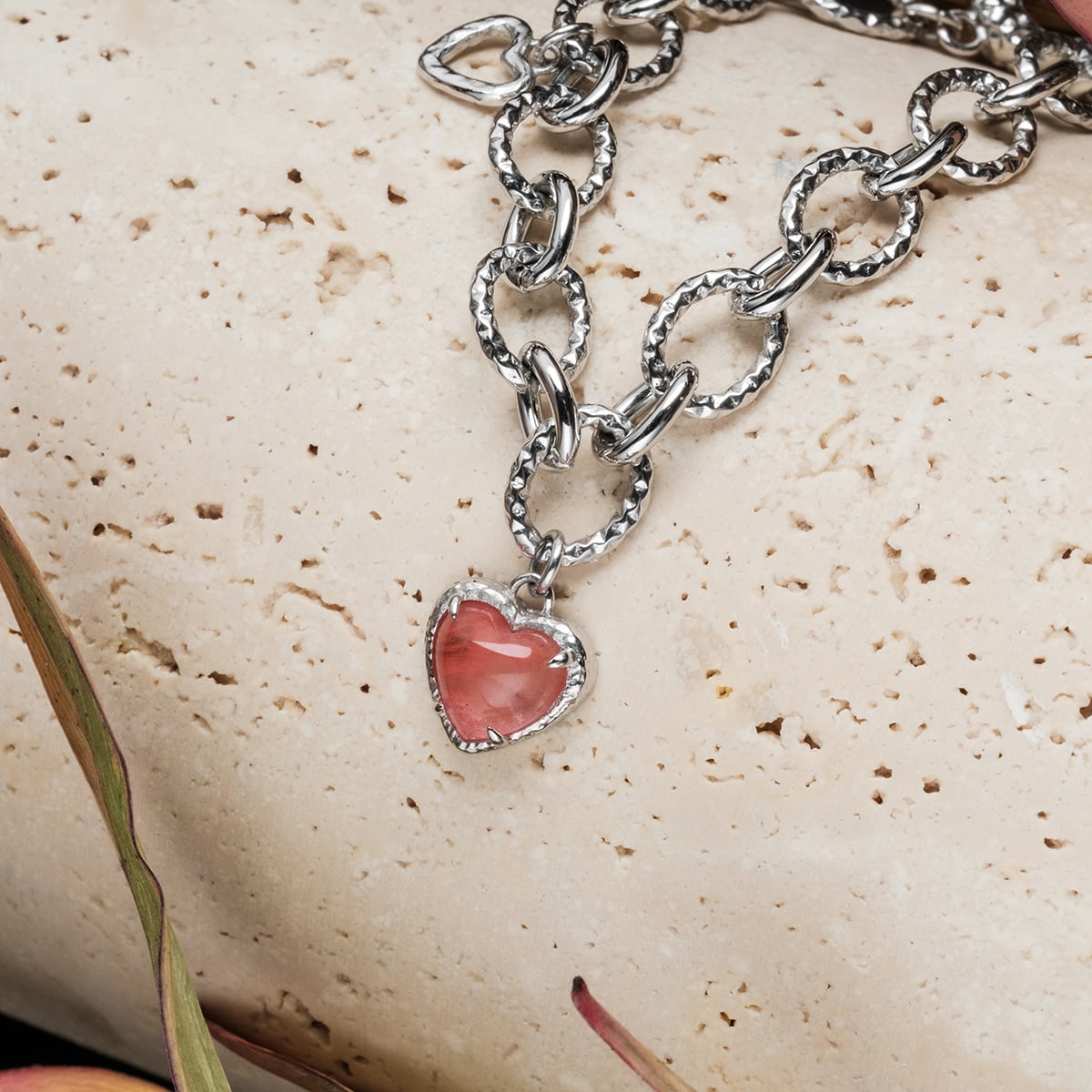 Amorance Armband (Rosenquarz/Silber)