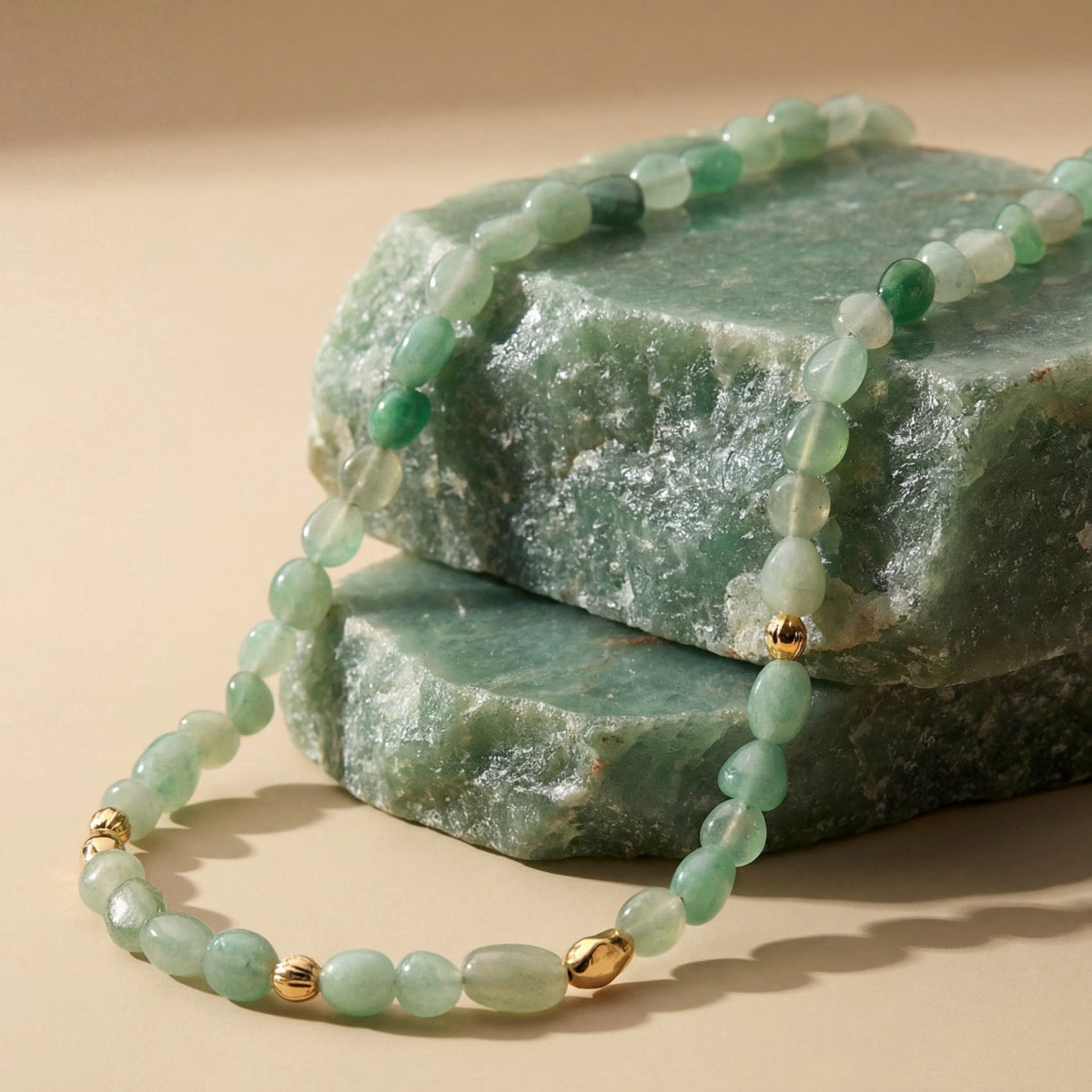 Fireworks Necklace (Aventurine/Gold)