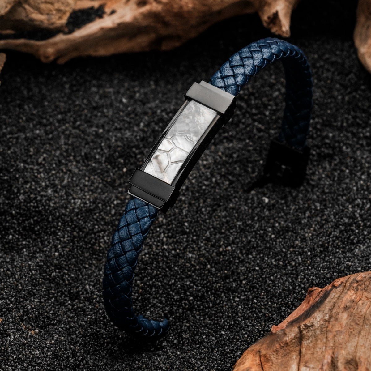 Wildrider Armband (Perlmutt/Blau)
