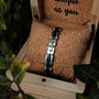 Allegro Bracelet with maple and silver accents in a sleek, modern design.