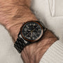 "Endowment" watch, featuring a marble and zebrawood design, offering a sophisticated and elegant visual style.