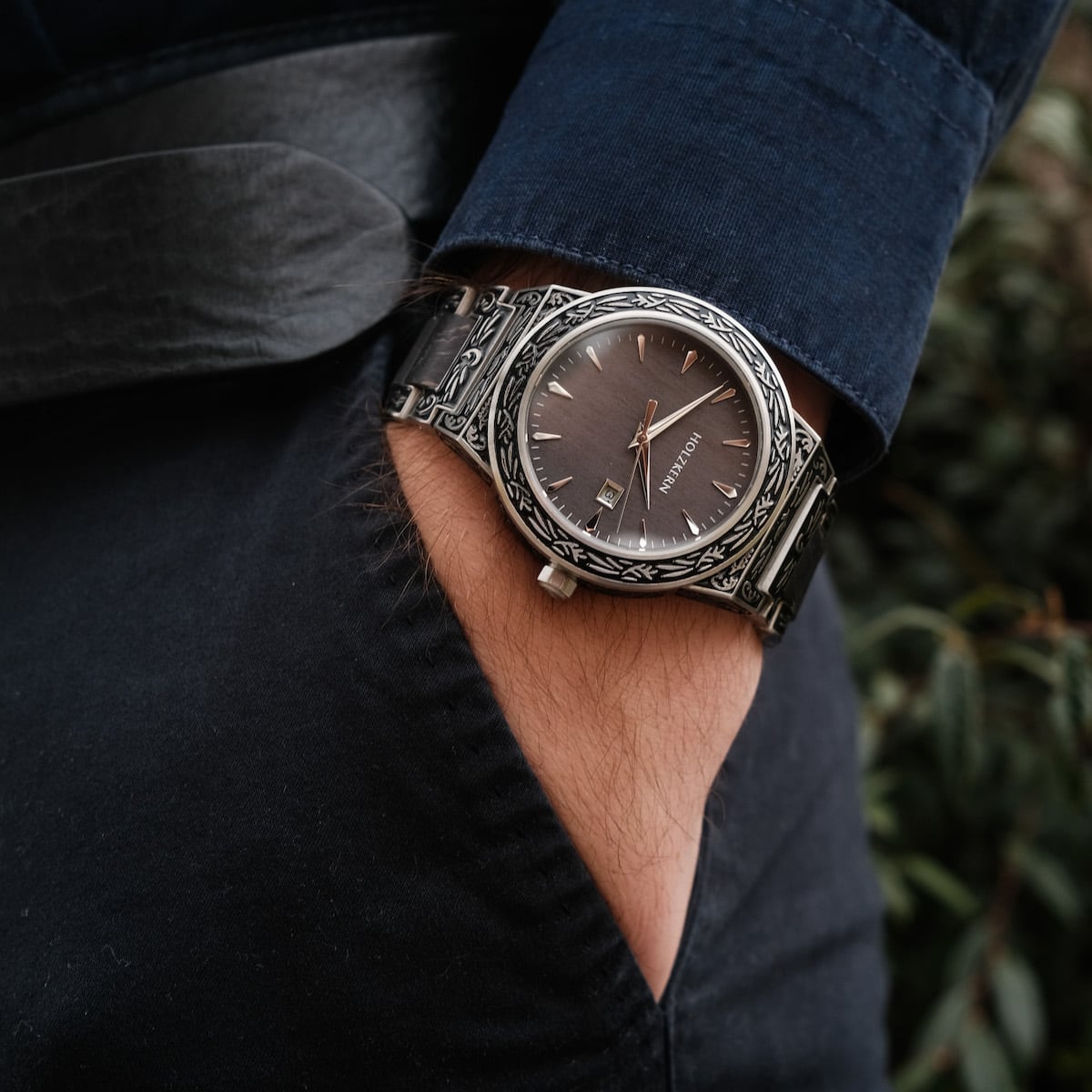"Misir" wristwatch, featuring an intricate design with a classic and elegant style.